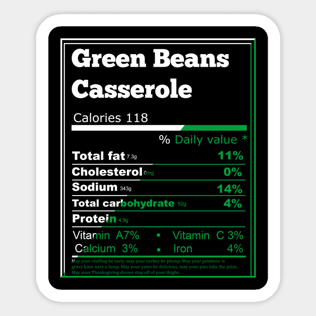 Green Beans Casserole Sticker by Flipodesigner